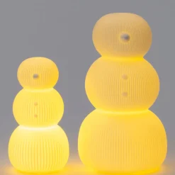 Intratuin kerstfiguur sneeuwpop wit met verlichting D 6,9 H 13 cm