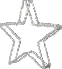 Intratuin kerstfiguur ster transparant met verlichting 31 x 5 x 29,5 cm