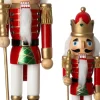 Intratuin kerstfiguur Sverre notenkraker goud / rood / wit 9,1 x 8 x 38 cm