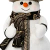 Intratuin kerstfiguur Timun sneeuwpop wit / goud 15 x 15 x 29 cm