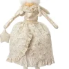 Intratuin kerstfiguur Tina engel met ster zittend goud 20 x 18 x 67 cm