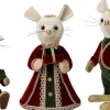 Intratuin kerstfiguur Tino muis rood / groen 16 x 15 x 26 cm