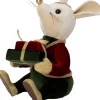 Intratuin kerstfiguur Tino muis rood / groen 13 x 12 x 19 cm