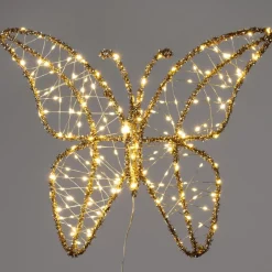 Intratuin kerstfiguur vlinder met verlichting 40 x 1 x 33 cm