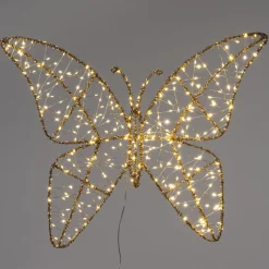 Intratuin kerstfiguur vlinder met verlichting 56,5 x 1 x 49 cm