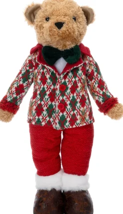 Intratuin kerstfiguur Yende beer man rood 25 x 12 x 71 cm