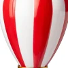 Intratuin kersthanger Aera luchtballon beer rood / wit met verlichting D 14,5 H 27,5 cm
