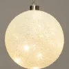 Intratuin kersthanger bal met parels en LED wit D 12 cm