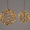 Intratuin kersthanger bal zwart met verlichting D 25 cm