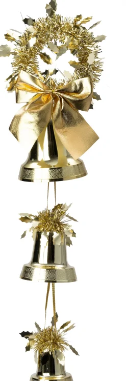 Intratuin kersthanger bellen goud 60 x 12 x 12 cm