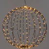 Intratuin kersthanger bol zwart met verlichting D 40 cm