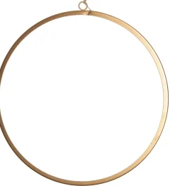 Intratuin kersthanger cirkel met LED verlichting goud D 52 cm