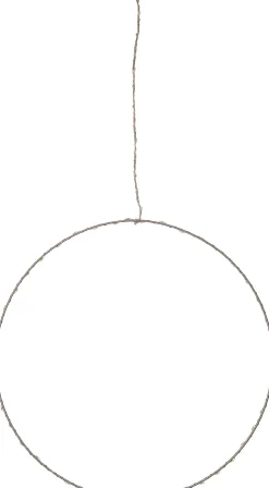 Intratuin kersthanger cirkel Celine zilver LED 47 lampjes warm wit D 30 cm