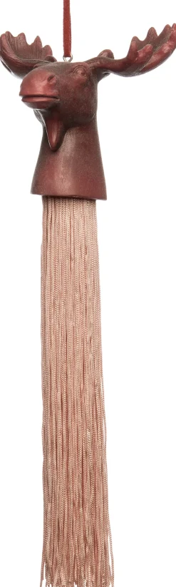Intratuin kersthanger Elandhoofd roze / rood H 39 cm