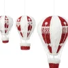 Intratuin kersthanger Ervy luchtballon rood / goud D 22 H 36 cm