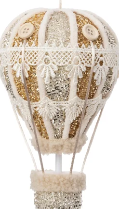 Intratuin kersthanger Ervy luchtballon beige / goud D 11 H 18 cm