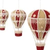 Intratuin kersthanger Ervy luchtballon rood / goud D 11 H 18 cm