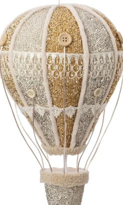 Intratuin kersthanger Ervy luchtballon beige / goud D 22 H 36 cm