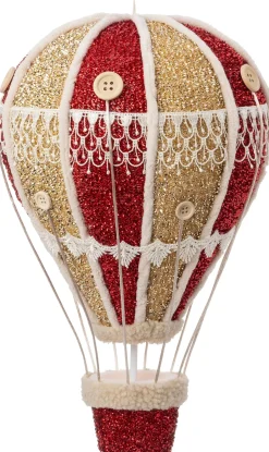 Intratuin kersthanger Ervy luchtballon rood / wit D 22 H 36 cm