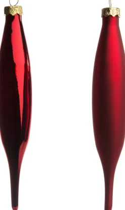 Intratuin kersthanger glaspegel mix 3,1 x 3,1 x 14,8 cm 6 stuks kerstrood