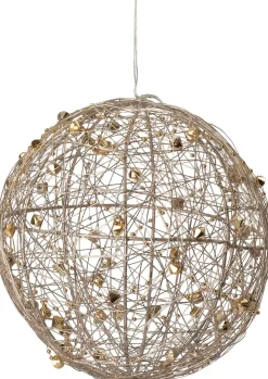 Intratuin kersthanger Helmia bal goud met verlichting D 15 H 15 cm