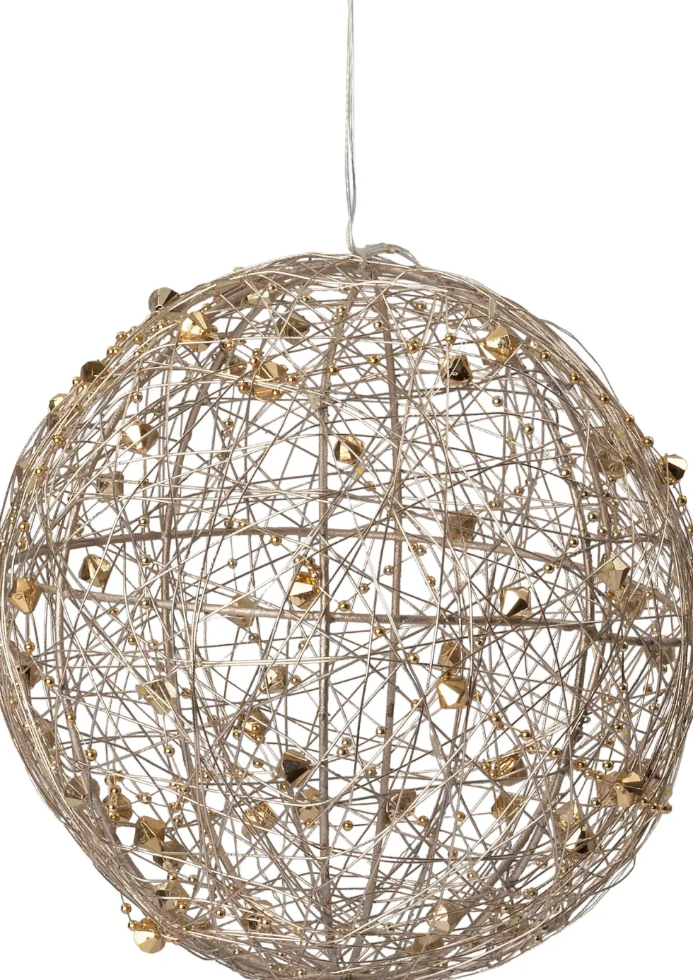 Intratuin kersthanger Helmia bal goud met verlichting D 20 H 20 cm