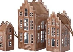 Intratuin kersthanger huisje bruin 5 x 5 x 11 cm