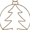 Intratuin kersthanger kerstboom goud met verlichting 38 x 49 cm