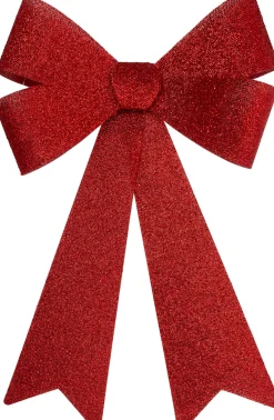Intratuin kersthanger Liora strik rood met verlichting 45 x 30 cm