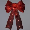 Intratuin kersthanger Liora strik rood met verlichting 60 x 42 cm