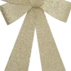 Intratuin kersthanger Liora strik goud met verlichting 45 x 30 cm