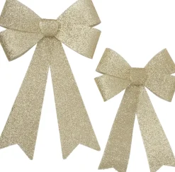 Intratuin kersthanger Liora strik goud met verlichting 60 x 42 cm
