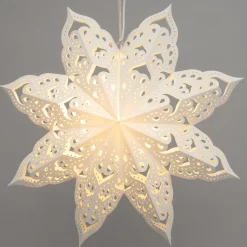 Intratuin kersthanger Molly sneeuwvlok wit met verlichting D 60 H 16 cm