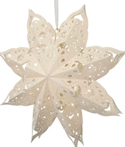 Intratuin kersthanger Molly sneeuwvlok crème met verlichting D 60cm