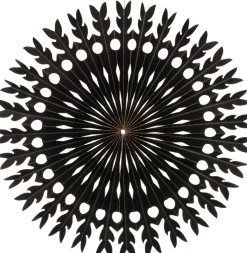 Intratuin kersthanger papier waaier zwart D 36,5 cm
