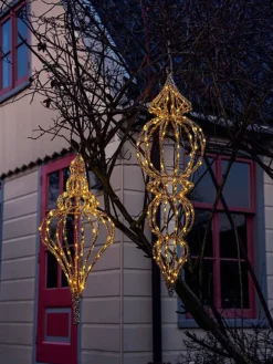 Intratuin kersthanger Sem goud met verlichting D 26 H 81 cm