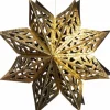 Intratuin kersthanger sneeuwvlok goud / zwart 15 x 15 x 15 cm
