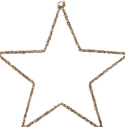 Intratuin kersthanger ster goud met verlichting D 38 cm