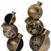 Intratuin kersthanger Timun kerstballen zwart / goud 41 x 25 x 59 cm