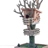 Intratuin kersthuisje boomhut met verlichting H 25 cm