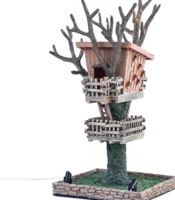 Intratuin kersthuisje boomhut met verlichting H 25 cm