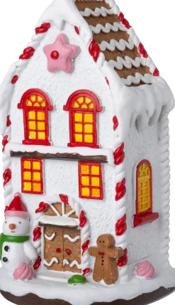 Intratuin kersthuisje Casa sneeuwpop 9 x 6,5 x 15 cm