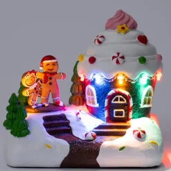 Intratuin kersthuisje cupcake huis bruin 16,5 x 10 x 15,2 cm