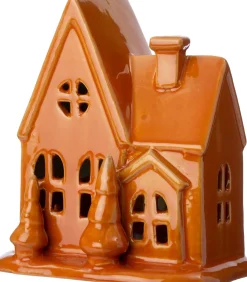 Intratuin kersthuisje Freddy oranje 11 x 9 x 13 cm