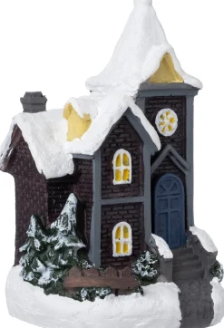 Intratuin kersthuisje Fredrik huis zwart 7,3 x 5,5 x 10,4 cm