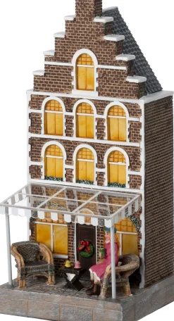Intratuin kersthuisje grachthuis 9,5 x 9,5 x 22 cm