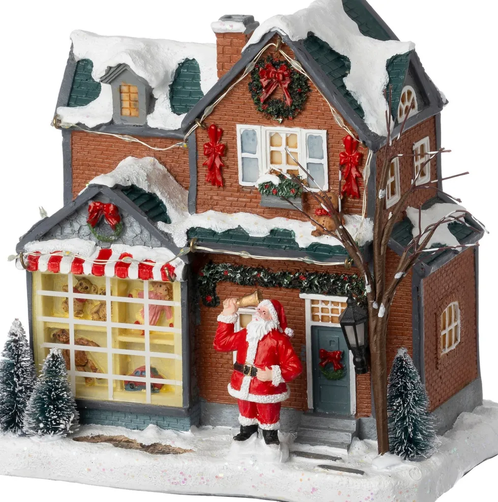 Intratuin kersthuisje huis kerstman 18 x 11,5 x 17 cm