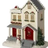 Intratuin kersthuisje huis met sneeuwpop 25 x 15 x 26,7 cm