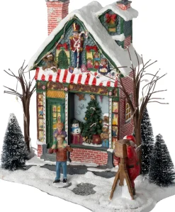 Intratuin kersthuisje huis met kinderen 22 x 14,5 x 19 cm