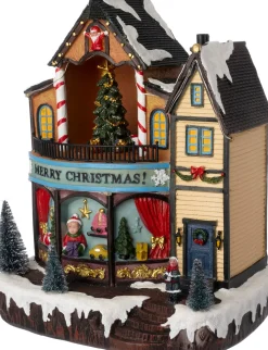 Intratuin kersthuisje kerk merry christmas 21 x 15,5 x 27 cm